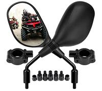 Kemimoto Rétroviseur VTT et Moto pour Guidon de 7/8", Réglage de Type Boule à 360°, Vis de 8 mm et 10 mm, Compatible avec Sportsman Scrambler FourTrax