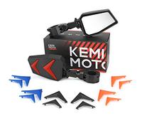 KEMIMOTO Rétroviseurs latéraux pour VUTT, avec cage à arceau de 4,4 à 5 cm, noir, bleu, rouge et orange