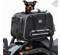KEMIMOTO Sac de transport pour chien et chat - 9,1 kg - Extensible - Portable - Pliable - Côté souple - Pour tourisme, cruiser, tricycle, voiture - Noir