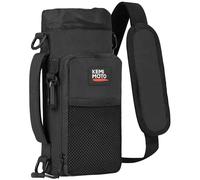 KEMIMOTO Sac porte-bouteille d'eau avec bandoulière réglable, porte-bouteille pour randonnée, camping, pêche, compatible avec YETI 946 ml, 120 ml, 180 ml, 180 ml, 180 ml, noir