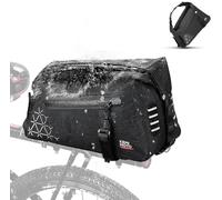 KEMIMOTO Sacoche de vélo 100 % étanche, sac de porte-bagages extensible de 22 l, plusieurs compartiments, avec poignée de transport et bandoulière, sacoches de vélo arrière