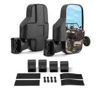 KEMIMOTO UTV Mirrors UTV Side Mirrors Fits 1.6 inch to 2 inch Roll Cage Compatible with Polaris RZR 900 1000 Can Am Kawasaki Mule Rhino YXZ Zforce Pioneer 1000/700, Shatter Proof Tempered Glass