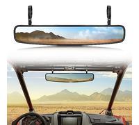 KEMIMOTO UTV Rearview Mirror, 15" UTV Race Convex Center Mirror with 3/4 1.75" or 2" Clamps Compatible with Polaris RZR PRO XP R, CFMOTO ZFORCE, Pioneer,Can-Am Commander Maverick, 1000R 1000X
