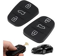 KEMIN Lot de 2 Coque de Clé 3 Boutons Télécommande Porte-clés Boutons Tampons en Caoutchouc Claviers pour Voiture Comaptible pour i10 i20 i30 ix35 ix45