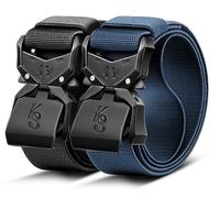 KEMISANT Ceinture Tactique Hommes, Militaire Gréeur Ceinture de Travail pour Heavy Duty Toile en Nylon de 38mm,Remise en Forme Réglable(Noir/Bleu Violacé,120cm/36-40" taille réglable)