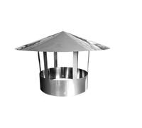 KEMKEY Chapeau de cheminée inversé en Acier Inoxydable 201, Chapeau d'évacuation de fumée, diamètre 60-300 mm(220mm)