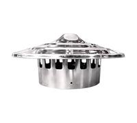 KEMKEY Chapeau de cheminée inversé en Acier Inoxydable 201, Chapeau d'évacuation de fumée, diamètre 60-300 mm(150mm)