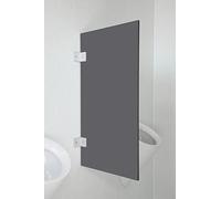 Kemmlit Paroi de séparation d'urinoir Modena « Quartz Grey » en HPL dans des couleurs classiques - Pour homme - Certifié TÜV