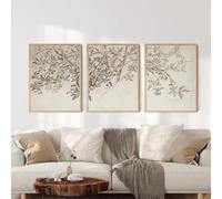 KemneT Affiches et d'art mural botanique Vintage branche de pommier peinture sur Toile tableau de cuisine images murales rustiques Decoration de salon de maison 40x60cm x 3 sans cadre