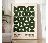 KemneT Bauhaus - affiches géométriques de couleur verte, murales modernes et minimalistes, peinture sur Toile tableau abstraite, images de salon, Decoration d'intérieur, 50x70 cm, sans cadre