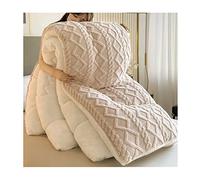 KemNet Cachemire RéVersible Couette, Couette Double Plume d'oie Édredon, couvertures d'hiver épaisses et Chaudes, Super Doux, pour La Maison,C,180×220cm(3kg) [Classe énergétique A]