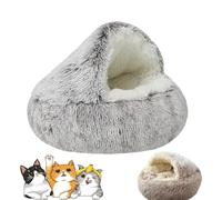 KemNet Cozy Cocoon Pet Bed for Dogs, Cozy Nook Pet Bed for Dogs, Dog Bed with Cover Cave, Cozy Cocoon Pet Bed, Winter Pet Plush Bed, Winter Pet Bed, Cozy Pet Bed (Coffce-A,40 * 40CM)