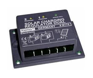 KEMO Petit régulateur de charge pour panneau solaire et 1 ou 2 batteries, 12 V, 16 A