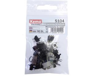 Kemo S104 Assortiment de microrupteurs S104 à rappel 30 parties