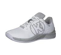Kempa Attack Pro 2.0 Women Baskets pour Femmes Chaussures de Sport Chaussures de Sport Handball Jogging Outdoor Loisirs Shoes - léger et Respirant - Blanc/Gris - Taille 38.5 EU (5.5 UK)