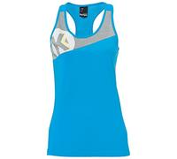 KEMPA - CORE 2.0 SINGLET WOMEN - Maillot Handball - Col Rond - Logos Kempa - bleu kempa/gris foncé chiné