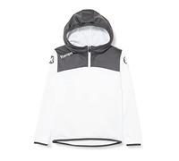 Kempa Emotion 2.0 Quarter Zip Hoody Enfant, weiß/Anthra, 12 Ans