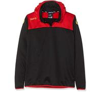 Kempa Emotion 2.0 Quarter Zip Hoody Type de Haut Homme, Noir/Rouge/Jaune, XL