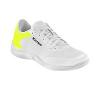 Kempa Femme Kourtfly Three W Chaussures de Sport, Blanc/Jaune Fluo, 37.5 EU
