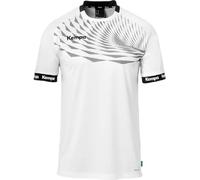 Kempa Garçon Wave 26 Tee Shirt De Sport À Manches Courtes Vetement Fonctionnel Handball Gym Jogging Running Maillot, Blanc/Gris, 152 EU