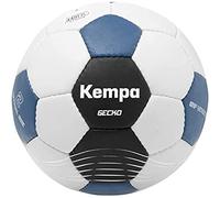 Kempa Ballon de handball Gecko – Match et entraînement, surface adhérente, Gris/Bleu, Taille 2