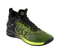 Kempa Homme Attack Mid Chaussures de Sport, Noir/Jaune Fluo, 44 EU