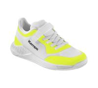 Kempa Kourtfly Kids Chaussures de Sport, Blanc/Jaune Fluo, 33 EU