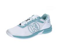 Kempa Mixte Attack Three 2.0 W Game Changer Handball, Chaussures de Sport, Blanc/Aqua, 40.5 EU