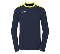 Kempa Mixte Emotion 27 À Manches Longues Sweatshirt, Bleu Marine/Jaune Fluo, M EU