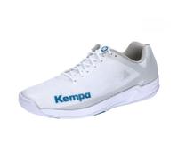 Kempa Mixte Wing 2.0 Chaussures de Handball, Blanc/Bleu, 44 EU