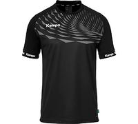 Kempa Wave 26 Shirt Tee Shirt t-Shirt de Sport à Manches Courtes Vetement Fonctionnel Handball Gym Jogging Running Maillot Homme , Noir/Anthracite, L