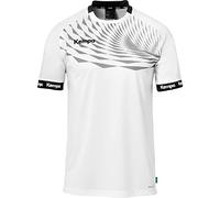 Kempa Wave 26 Shirt Tee Shirt t-Shirt de Sport à Manches Courtes Vetement Fonctionnel Handball Gym Jogging Running Maillot Homme , Blanc/Gris, M