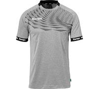 Kempa Wave 26 Shirt Tee Shirt t-Shirt de Sport à Manches Courtes Vetement Fonctionnel Handball Gym Jogging Running Maillot Homme , Gris Foncé Chiné/Anthra, XL