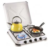Réchaud gaz portable 4 feux kemper- 4650W - blanc laqué