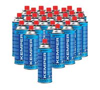 Kemper Lot de 28 cartouches à gaz butane de 227 g, fonctionne également en position horizontale, convient pour une utilisation sur les cuisinières à gaz de camping