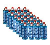 KEMPER Lot de 28 Cartouches de Gaz Butane 220g (UN2037) avec Valve Sécurité - Bouteille Recharge pour Réchaud de Camping, Chalumeau à Souder, Lampe à Gaz Portable, Grande Autonomie.