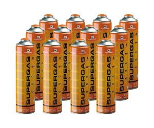 KEMPER - Pack 12 Cartouches Gaz 330g Mélange Butane Propane Haute Performance Valve de Sécurité 7/16'' Vissable pour Désherbeur Thermique Chalumeau Réchaud Camping et Soudure