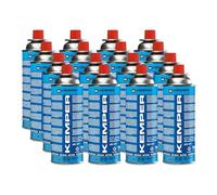 KEMPER - Pack de 16 Bouteilles de gaz Cartouche gaz 220g butane UN2037 Bonbonne pour appareils à gaz