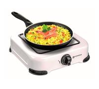 KEMPER - Réchaud gaz de camping 1 feu 1300W Blanc Petite Plaque de cuisson portable Grille amovible 4 Pieds