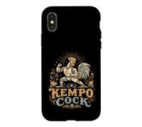Kempo Coq Robot Coq Combattant d'arts Martiaux Coque pour iPhone X/XS