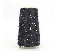 KEMTAT Bobine de Fil à Petites Paillettes, 50g, 150M, Fil de Coton, Perles, Fil Fantaisie, Peluche, Paillettes de 3mm, Bricolage, Tricot, Pull, Chapeau, écharpe, décor, Fil de Laine