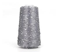 KEMTAT Bobine de Fil à Petites Paillettes, 50g, 150M, Fil de Coton, Perles, Fil Fantaisie, Peluche, Paillettes de 3mm, Bricolage, Tricot, Pull, Chapeau, écharpe, décor, Fil de Laine