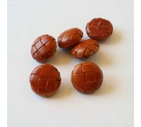 KEMTAT Boutons recouverts de Cuir, 6 pièces/lot, 15/19/21/23/26mm, Boutons en Cuir Beige, Noir et Marron de Haute qualité pour Manteaux, Boucle de Veste