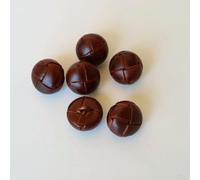 KEMTAT Boutons recouverts de Cuir, 6 pièces/lot, 15/19/21/23/26mm, Boutons en Cuir Beige, Noir et Marron de Haute qualité pour Manteaux, Boucle de Veste