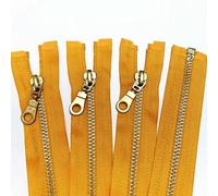 KEMTAT Ensemble de 2 pièces de Fermetures éclair séparées en Laiton et métal, 5# (30-60cm), à Queue Ouverte, avec Fermetures éclair en Forme de Beignet, Tire Les Fermetures éclair pour la Couture