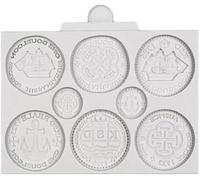 KEMTAT Moule en silicone pour pièces de monnaie, outils de décoration de gâteaux, pièces de trésor, moule à chocolat, pour décorer des cupcakes, fondants, gâteaux, cookies