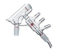 Kemtech America D121014 Tête de distillation synthétique, chemin court, sous vide, joint thermomètre 10/18, joint 14/20