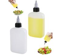 KEMUZ 2 Pcs petites bouteilles distributrices d'huile de camping, réutilisable, 120 ml Mini bouteilles à presser pour le camping, la cuisine, les épices, bouteilles vides pour cuisiner en camping