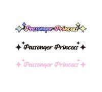 KEMUZ - Autocollant Voiture Passenger Princess - 3 Stickers Mignons & Résistants - Décoration Miroir/Pare-brise - Idée Cadeau pour Conductrices