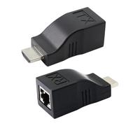 KEMUZ BARRU Extendeur RJ45 HDMI, Adaptateur RJ45 HDMI, Transmetteur HDMI Extendeur sur Câble Ethernet CAT6/CAT5E, Répéteur HDMI RJ45 Jusqu, Compatible avec Hôtel, Conférence, Home Cinema